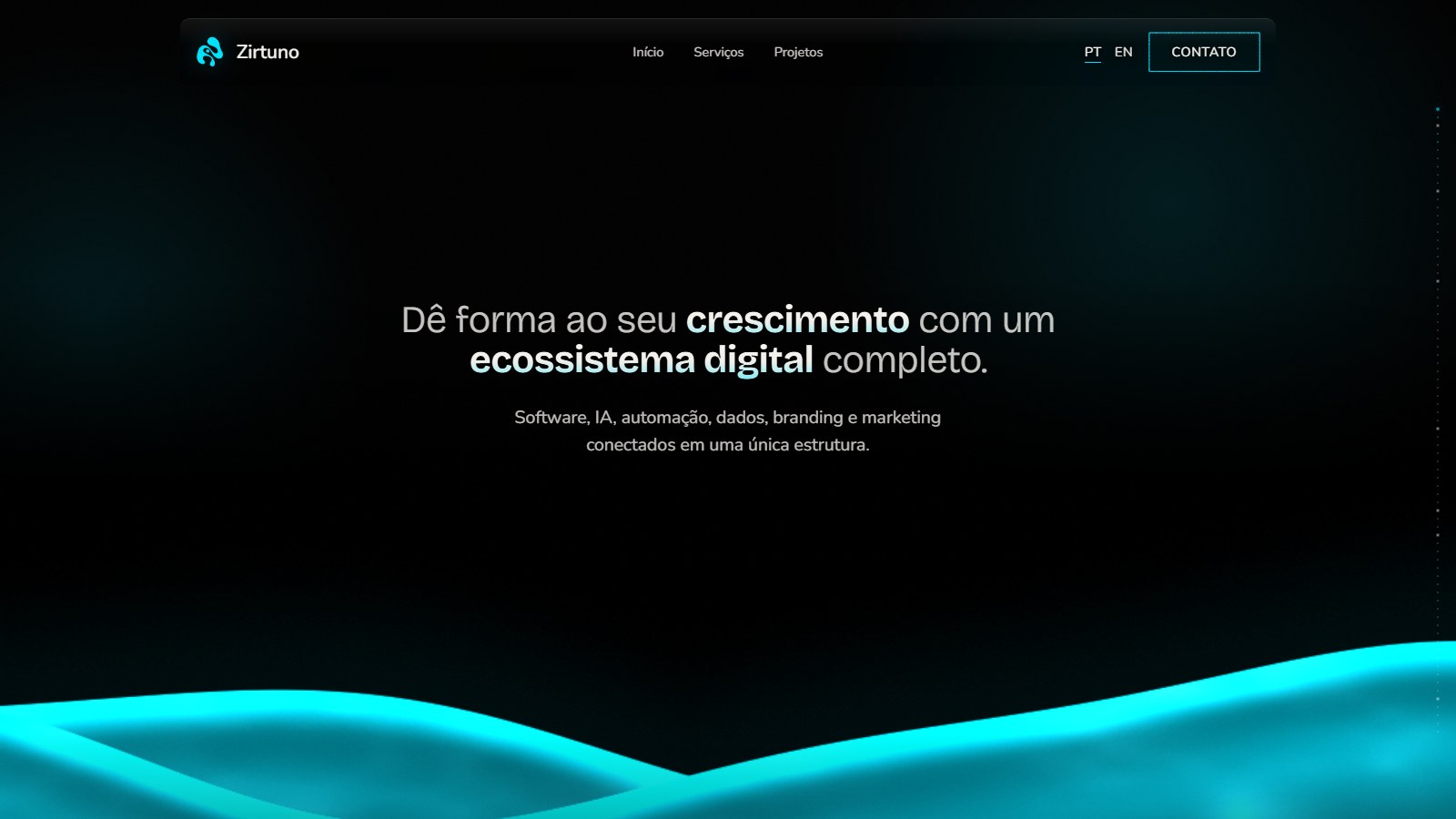 Site da Zirtuno, o próprio estúdio